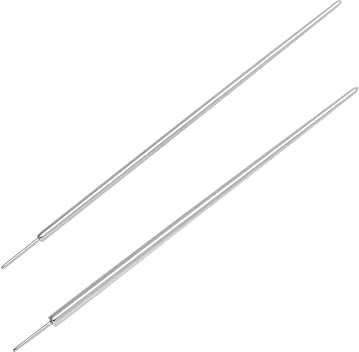 NewkeepsR Titan 2 Stück-1,0mm/1,2mm Pin-Einsetzkegel aus mit Implantatqualität für gewindelosen Labret-Steg (1,0mm/1,2mm)