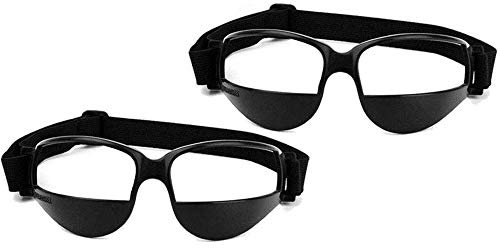 POFET 2 Stück Basketballbrille Sport Dribble Specs Brille Schwarze Sportbrille Dribbling Specs Basketball Trainingshilfe für Teenager Kinder Geschenke