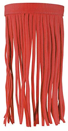 York Fliegenfransen mit Klettverschluss Classic Fliegenstirnband Fliegenschutz (Pony, rot)