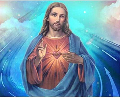 Diamond Painting DIY 5D Diamant Malerei Strasssteine Diamant Painting Kreuzstich Set Diamandhandwerk für Erwachsene Kinder Geburstag Weihnachten Als Geschenk Jesus 40X30cm