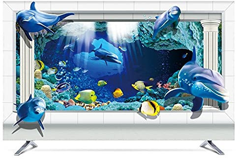 NGHSDO Outdoor TV Cover 19 - 80 Decorative Hood for Screen TV PC, Waterproof, Blue, 80 inch