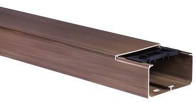 KOMIB Kabelkanal/Kabelkanäle/Kabelführung - Verschiedene Größe/Braun Holz Design - Schraubbar (mit Montagelochung im Boden) - Je Stange 2M (15 x 2M = 30m, 90 x 60 mm)