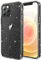 JETech Glitter Case for iPhone 12/12 Pro, 6.1-Inch, Bling Sparkle Shockproof Phone Bumper Cover, Cute Sparkly for Women and Girls (Black)