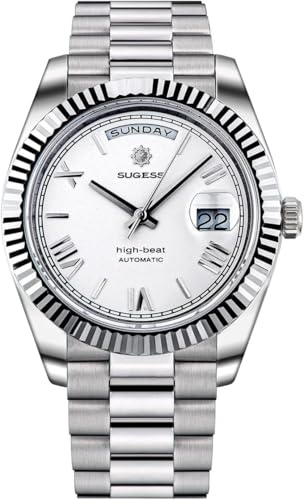 NIADI Sugess Day Date S433 Herren Uhren Automatische Möwe ST2146 Saphirglas Wasserdicht Luxus Mechanische Armbanduhr