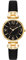 Anne Klein Women's Leather Strap Watch Black/Gold