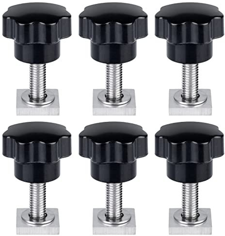 Adaptateur T-Track, 6 Pcs Adaptateur à Rainure en T, Vis Coulissantes M8 en Acier Inoxydable, Fixation Coffre De Toit, Antirouille Ecrou Rainure en T pour Porte-Bagages de Toit, Outil de Fixation
