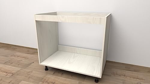 Alfredo Calandrelli Mueble para fregadero empotrado sin puertas, color alerce blanco, medidas 90 x 55 x 72, grosor 18 mm