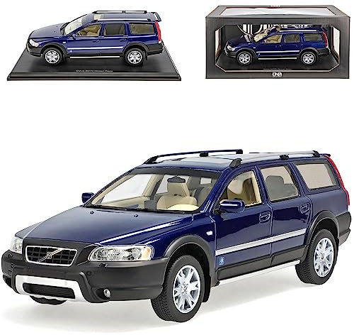 alles-meine.de GmbH Volvo XC70 V70 Typ P2 Kombi Ocean Race Blau 1. Generation 2000-2007 1/18 DNA Collectibles Modell Auto mit individiuellem Wunschkennzeichen