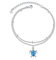 POPLYKE Bracelet de cheville tortue de mer pour femme en argent sterling 925 - Pierre de lune - Bracelet de cheville pour fille - Double couche - Pierre de lune - Cadeau d'été - Bijou de plage, 11,43