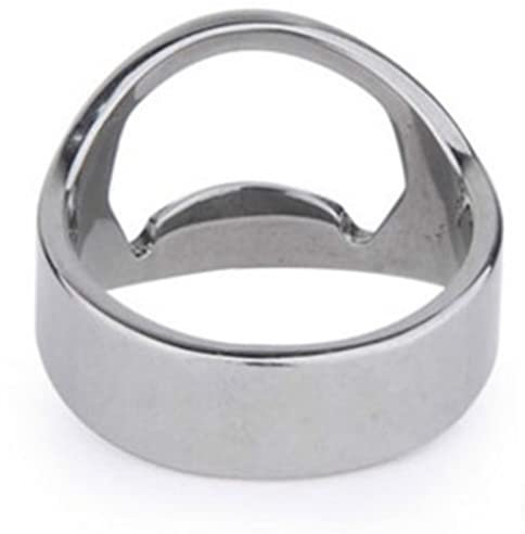 knitting machine Flaschenöffner Ring, Tragbarer Flaschenöffner Ring aus Edelstahl, Bierflaschenöffner Ring für Partys, Geburtstage, Weihnachten, Grillabende