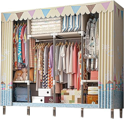 Aintap D-166X45X172cm Canvas Wardrobe: Stylish Storage Solution for Dressing Room and Bedroom