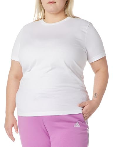 adidas Pantaloni da donna Essentials in pile con 3 strisce, Viola Preamato, XL Plus