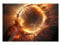 GRAZDesign Glasbild Universum Sonne - Wandbild aus Echtglas für Wohnzimmer, Küche, Jugendzimmer - Weltall Bilder auf Glas - 80x40cm
