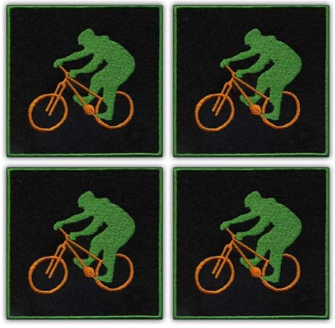 BMX Freestyler – Bügeln/Heißsiegel-Rückseite – bestickter Aufnäher/Abzeichen/Emblem, 4 Stück