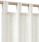 KOUFALL Vorhänge, lang, Leinen, durchscheinend, halblichtfilternd, Landhausstil, Boho, Fenstervorhänge für Wohnzimmer, Schlafzimmer, cremefarben, elfenbeinfarben, gebrochenes Weiß