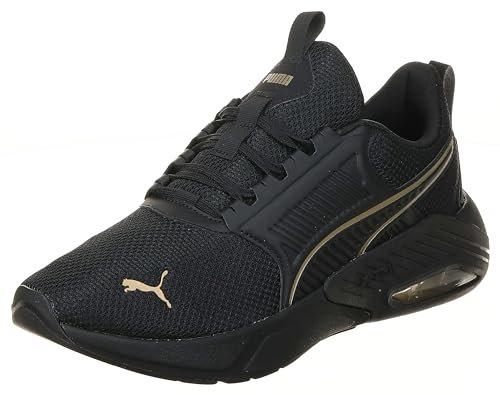 PUMA Unisex X-Cell NOVA FS Straßen-Laufschuh, Black-Gold, 40.5 EU