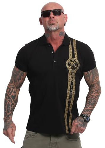 Yakuza Herren VIP Team Polo Shirt, Schwarz, 4XL