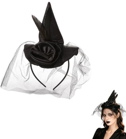 Eterspr Chapeau de Sorcière Sexy, Chapeau de Sorcière pour Halloween, Chapeau Sorciere Femme, Convient pour Halloween, Carnaval, Soirées à Thème