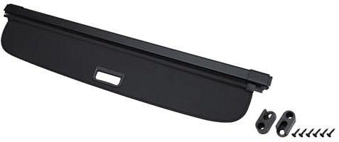 Motoforti Kofferraum Ausziehbare Laderaumabdeckung Für Audi Q3 10-15 1pc | Aluminiumlegierung, Leinwand, Carbonfaser Schwarz, Größe 107cm & 104cm, Sichtschutz, Gepäcksicherheit