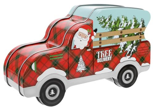 SHOWERORO Christmas Candy Shaped Container for Cookies and Treats Holiday for Family and Friends Decorative Christmas Storage for Sweets and Snacks