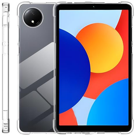 Cover per tablet Redmi Pad SE (2024) da 8,7 pollici, ultra sottile e leggero, in morbido TPU, resistente agli urti, per tablet (trasparente)