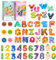 Magnetic Letters Magnetic Numbers, 52 Pcs Cartoon Magnetic Animal Fridge Magnets, Cute Animal Alphabet & Fruit Number Magnets for Baby Toddler Preschool Fridge Educational Spelling Learning Games
