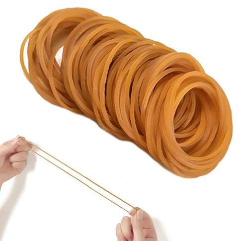 50 Rings Elastic Rubber Bands, 63 x 3 mm Wide Rubber Rings Elastic Bands with Resistant Superior Elasticity and Resistance for School Office Home Elastic Rubbers