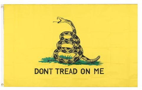 Bandera conservadora, banderas nacionales para dormitorio,Banderas libertarias de Gadsden | Novedad banderas de garaje de doble cara, pancarta de serpiente de cascabel de 35 × 59 pulgadas para fiestas