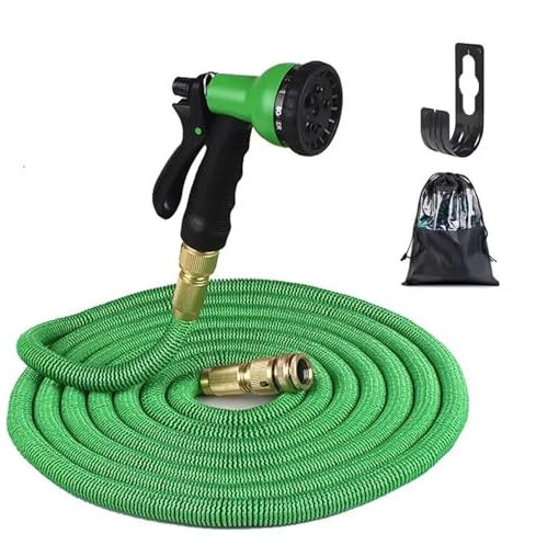 Tubo da giardino espandibile da 15,2 m con ugello a 8 funzioni, flessibile e non si attorciglia