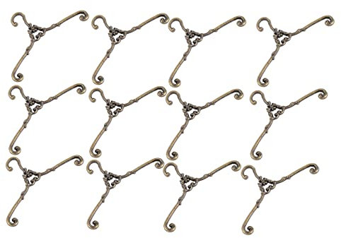 Toyvian Mini Kleiderbügel Für Puppenhaus 12 Stück Vintage Puppenkleiderbügel Olivgrün Für Organisierte Puppengarderobe Und Miniaturzimmer Zubehör