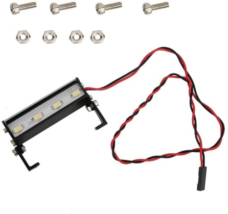 lvifloae RC LED Dachlicht 55mm Superhelle 4-LED Lichtstange für Traxxas 1/16 Teton/Summit/E-Revo Wasserdichtes Offroad-Beleuchtungsset Plug Play Installation Inkl.