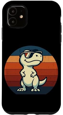 Cooler Dino Retro Look mit Sonnenbrille Hülle für iPhone 11
