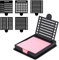 BOXOB Haftnotizen Halter mit Schablone, 1,18x1,18cm Haftnotizen Spender mit 5 Stil Linienzeichnungsvorlage Memo Block Organizer für Schreibtisch Büro Zuhause Schulbedarf (Schwarz)