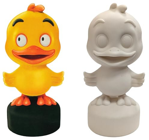 Paint Your Own Garden Duck Craft Kit – Resin Duck Ornament with 6 Paint Pots & Paintbrush – Arts & Crafts DIY Painting Activity Set for Home or Garden Display – Fun Gift Idea for Children Aged 5+