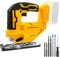 Seghetto alternativo senza fili per batteria DeWalt, 18 V, 20 V, 400 W, 2900 giri/min, tagli smussati a 45°, 3 azioni orbitali, con lame seghetto alternativo per taglio dritto/curvo/circolare