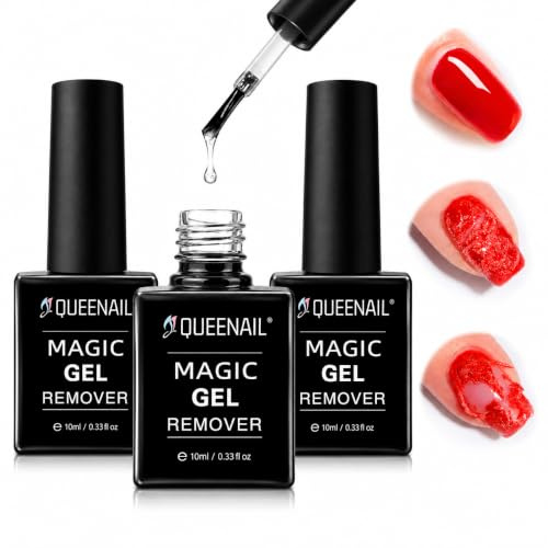 3 Pcs 10ml Gel Nail Polish Remover,Gel Polish Remover in 3-5 Minutes | Soak Off Gel Remover for Gel Polish,Quick & Easy Nail Gel Removal Tool,Suitable for Home DIY Manicure and Salon Use