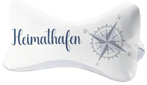Made by EiDa Leseknochen, Nackenkissen, Heimathafen 42 x 18 cm, 100% Baumwolle, mit Schaumstoffwürfeln und Polyesterfasern gefüllt, Lesekissen