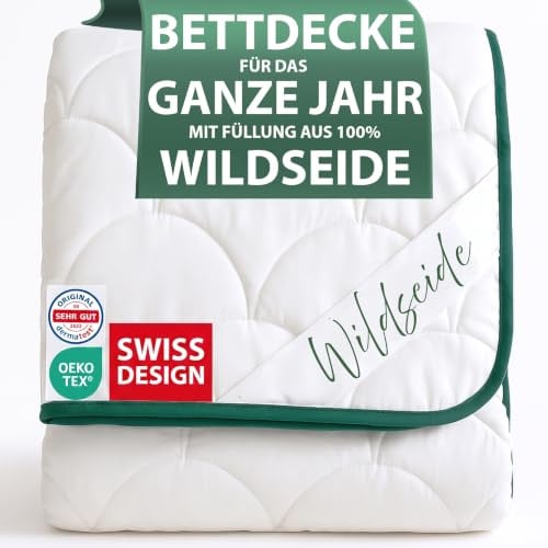Welldora Premium Ganzjahresdecke 100x135, Füllung 100% Wildseide, Oeko-Tex