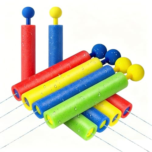 10 Stück Wasserpistole Kinder Set, Schaumstoff Wasserspritzpistole Klein Bunte Spritzpistole Wasserspritze für Kinder und Erwachsene für Pool, Strand, Sommer Outdoor Spiele
