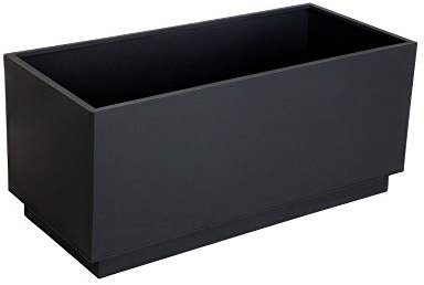 VIVANNO Blumenkübel Pflanzkübel Pflanzgefäße Übertöpfe Blumentöpfe Pflanztrog aus Zink Maxi 100cm anthrazit
