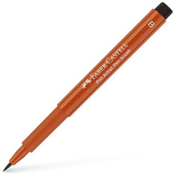 FABER-CASTELL 167488 - Tuschestift Pitt artist pen brush, Strichstärke B, Farbe 188, rötel