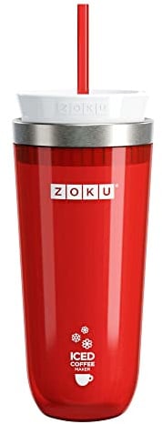 ZOKU Iced Coffee Maker, Eiskaffee, Maker, Eiskaffeezubereiter, Rot, 325 ml, ZK121-RD