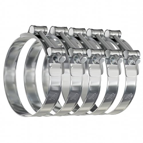 5 Pack - 17mm > 19mm T Bolt Hose Clamps Zinc Turbo Pipe Clips