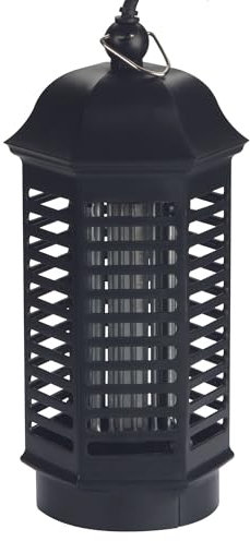 Perel Tue-Insectes électrique, Lampe UV Anti Insectes, Lampe Bleue Anti Moustique Mouches guêpes, destructeur d'insectes, Appareil Tue Mouche intérieur, Grille 1000 V, 25 m², Noir