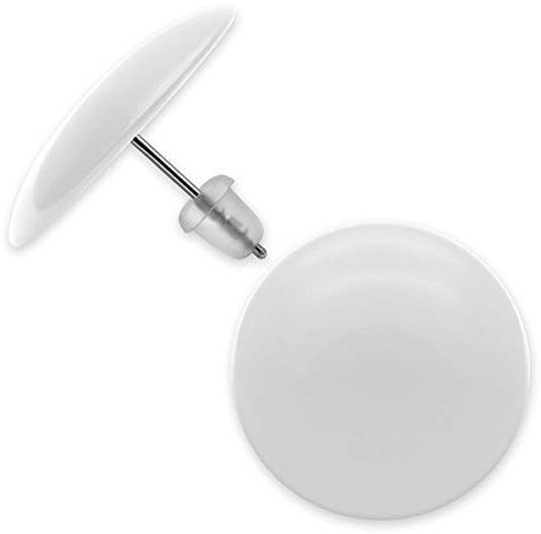 Soul-Cats Ein Paar süße Ohrstecker mit Pin aus Edelstahl, Farbe: weiß