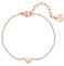 Happiness Boutique Damen Herz Armband in Rosegold | Zarte Armkette mit Herz Anhänger Edelstahlschmuck