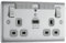 BG Electrical Nexus Metal Brushed Steel Double Switched 13A Power Socket with WiFi Extender + USB Charging - 1X USB Socket (2.1A) Grey NBS22UWRG-01
