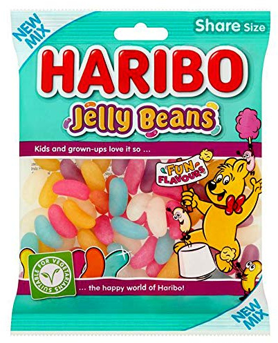 2 x BAGS HARIBO SWEETS PACKS - FRESH STOCK (JELLY BEANS 140g)