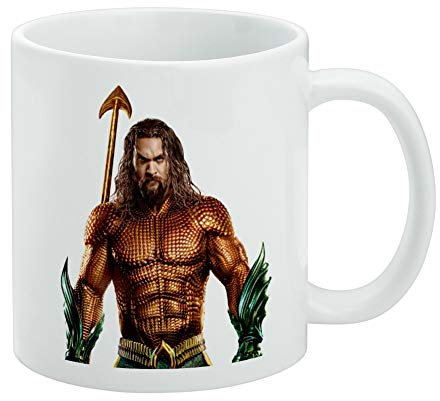 Aquaman Movie Jason Mamoa Tasse mit Kostüm, Weiß