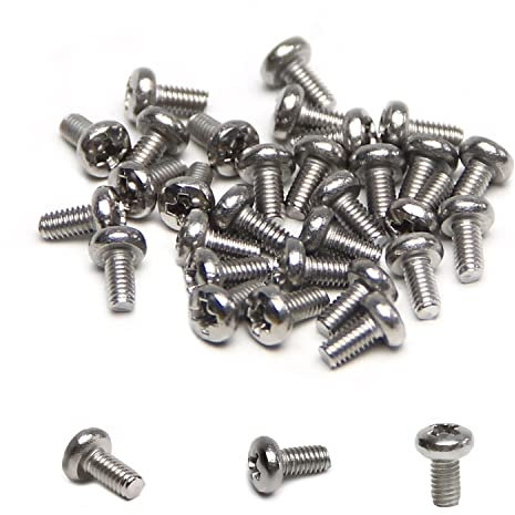 MroMax M2 x 30 mm Tornillos Tirafondos para máquina de trineo para cajón de armario, tirador de acero inoxidable 304, Phillips Drive, 30 unidades